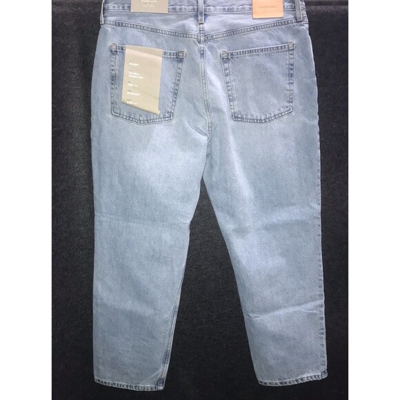Everlane 90s Cheeky Straight Jean 33 Ankle Straight Vintage Sunbleached Blue ** - Picture 12 of 16